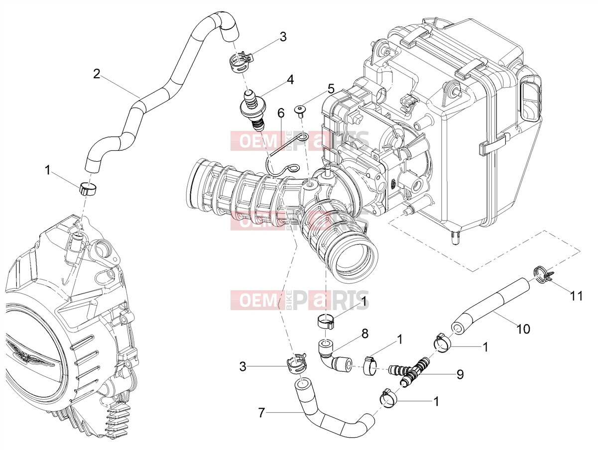 Engine » Blow-by system - Motoguzzi V 85 TT e4 ABS 2019 (EMEA)