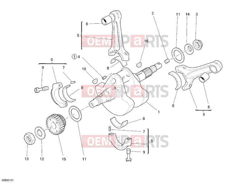 DUCATI 2007 Multistrada 1100 CRANKSHAFT » ENGINE CASE