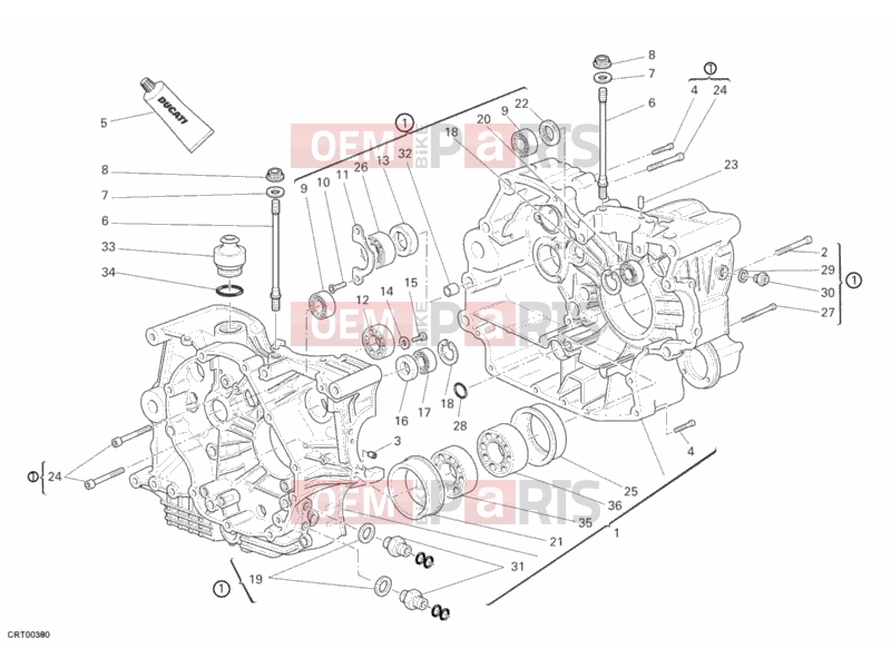 DUCATI 2007 Multistrada 1100 S CRANKCASE » ENGINE CASE