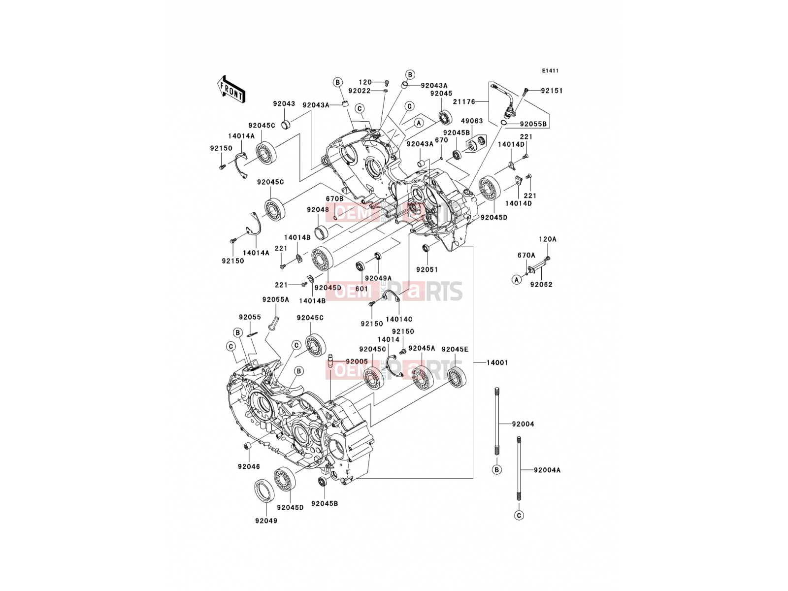 KAWASAKI 2008 Crankcase