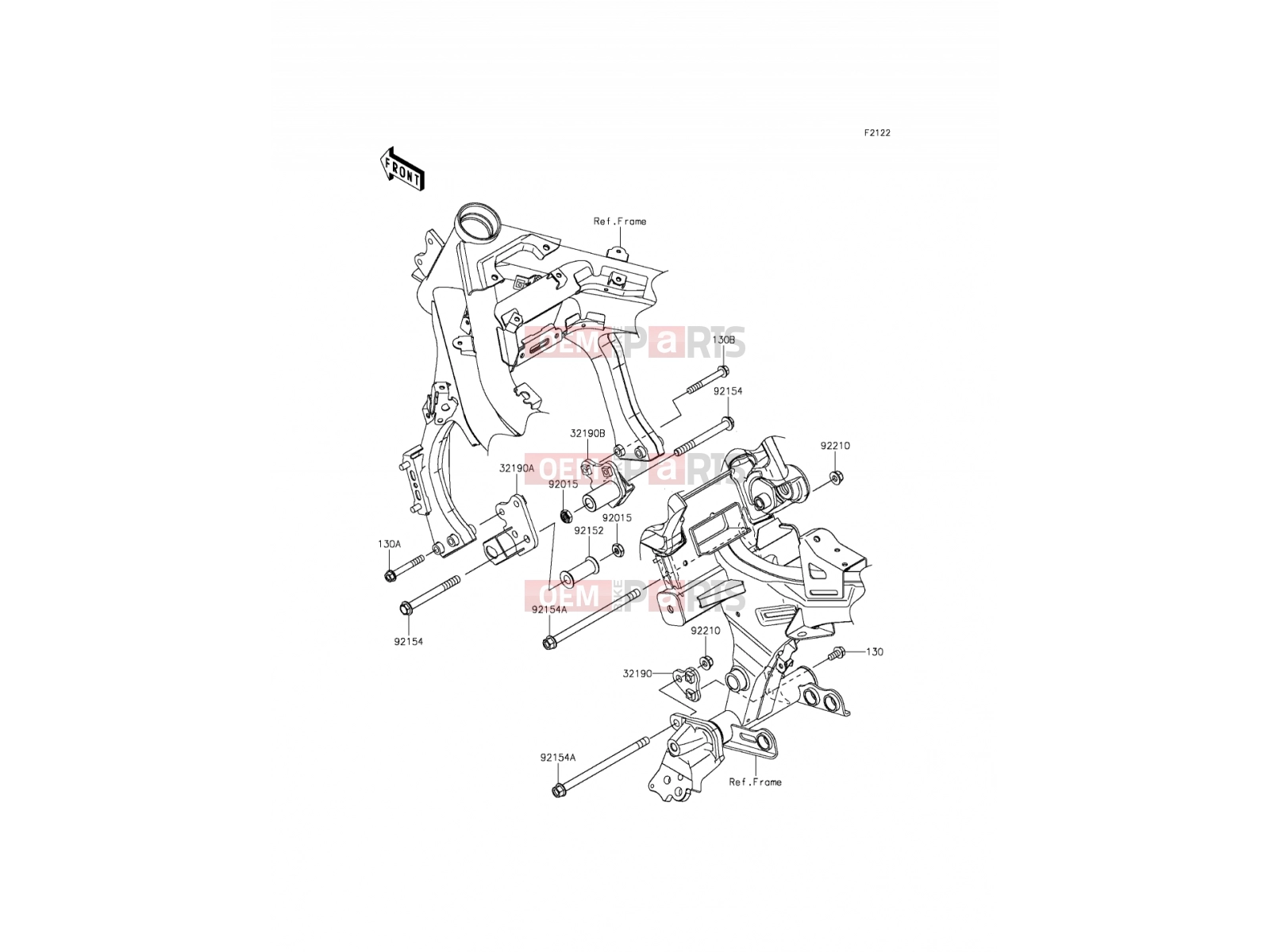 Engine Mount - Kawasaki ER-6f (EX650ECF) 2012