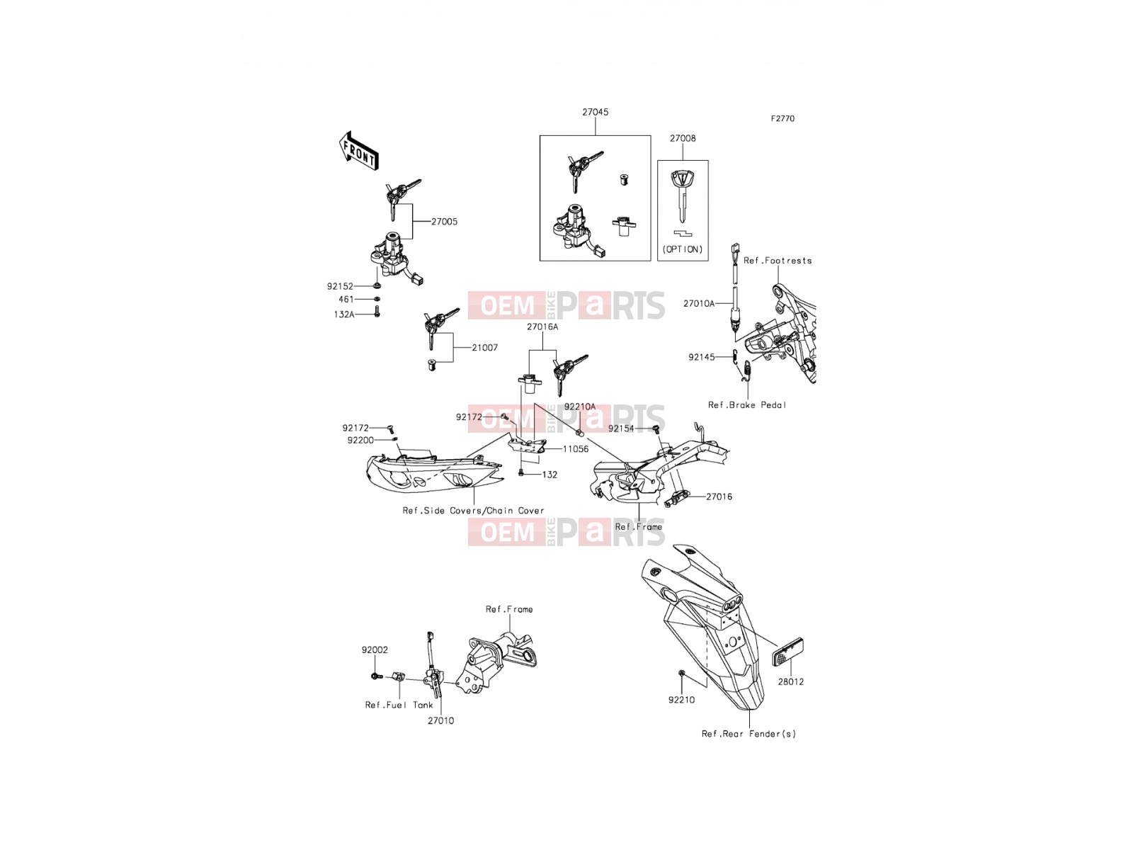 Ignition Switch - Kawasaki ER-6f (EX650ECF) 2012