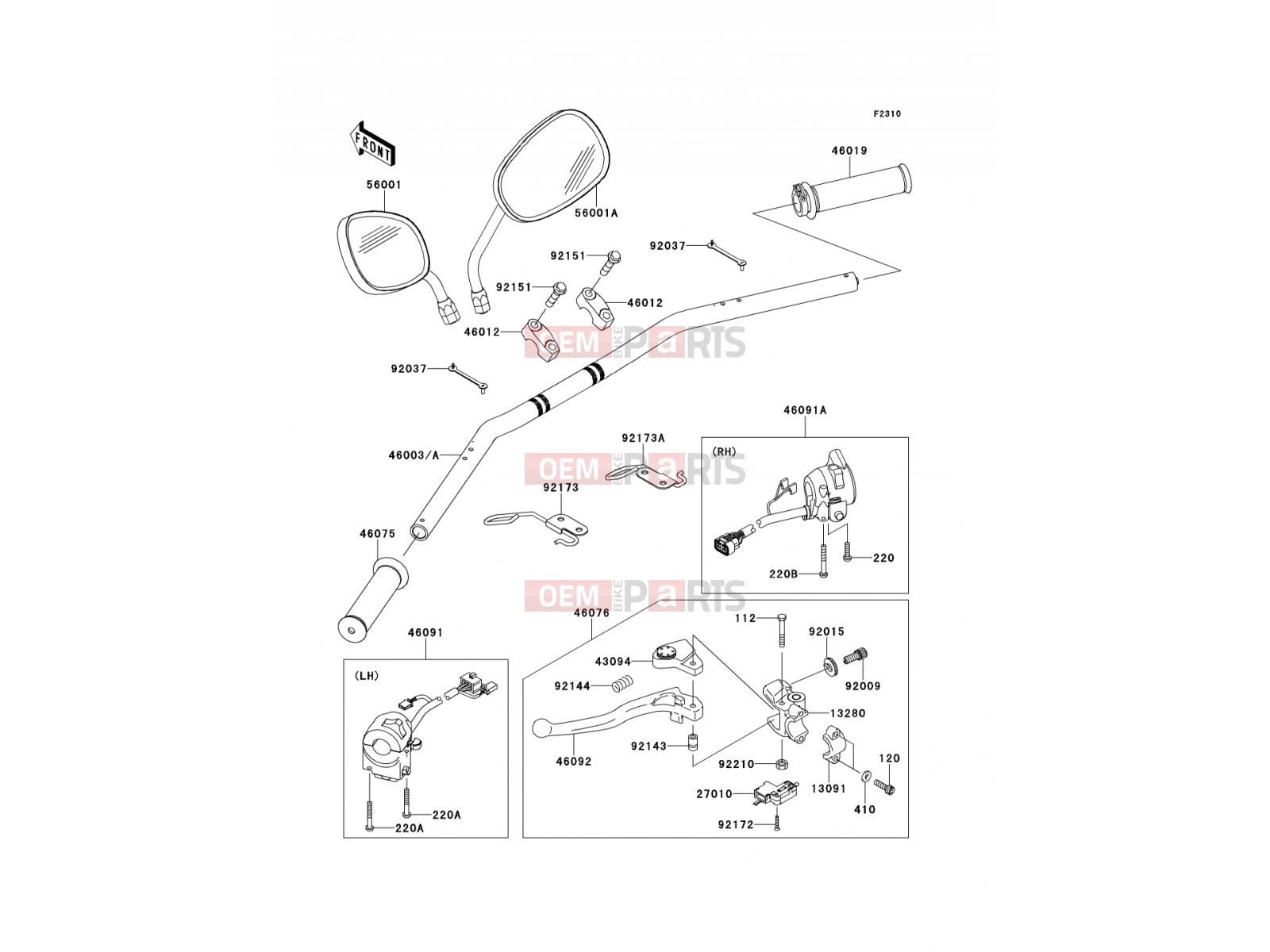 KAWASAKI 2012 Handlebar
