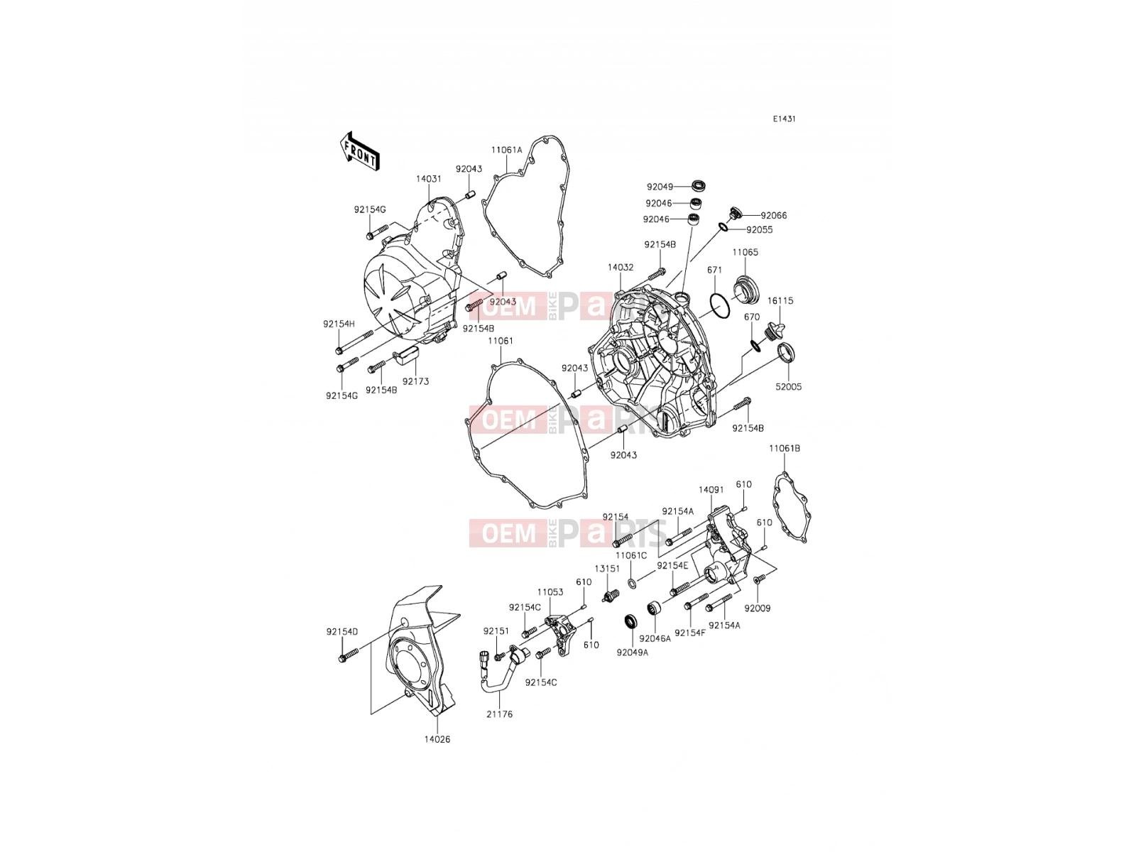 Engine Cover(s) - Kawasaki ER-6f ABS (EX650FEF) 2014
