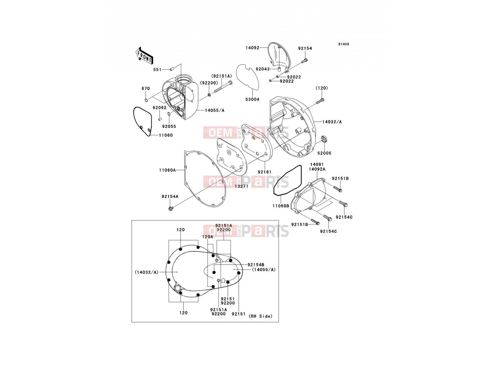 KAWASAKI 2014 Right Engine Cover(s)