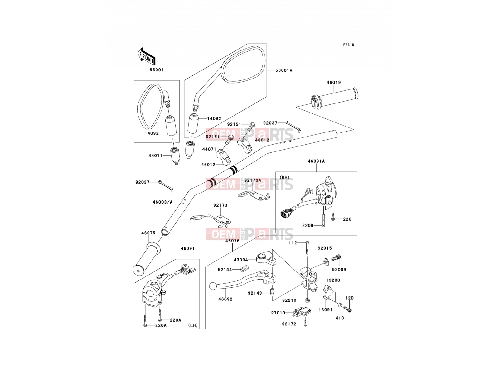 KAWASAKI 2014 Handlebar