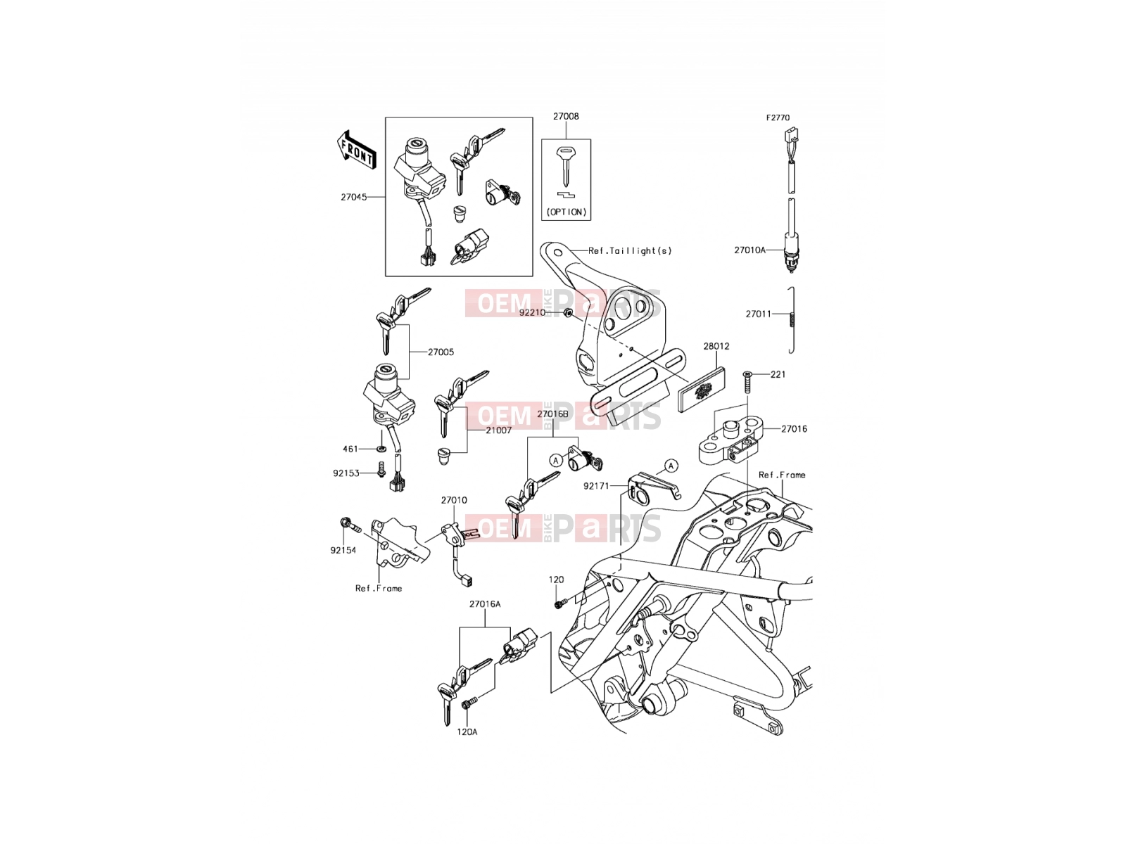 Ignition Switch - Kawasaki W800 (EJ800AGF) 2016