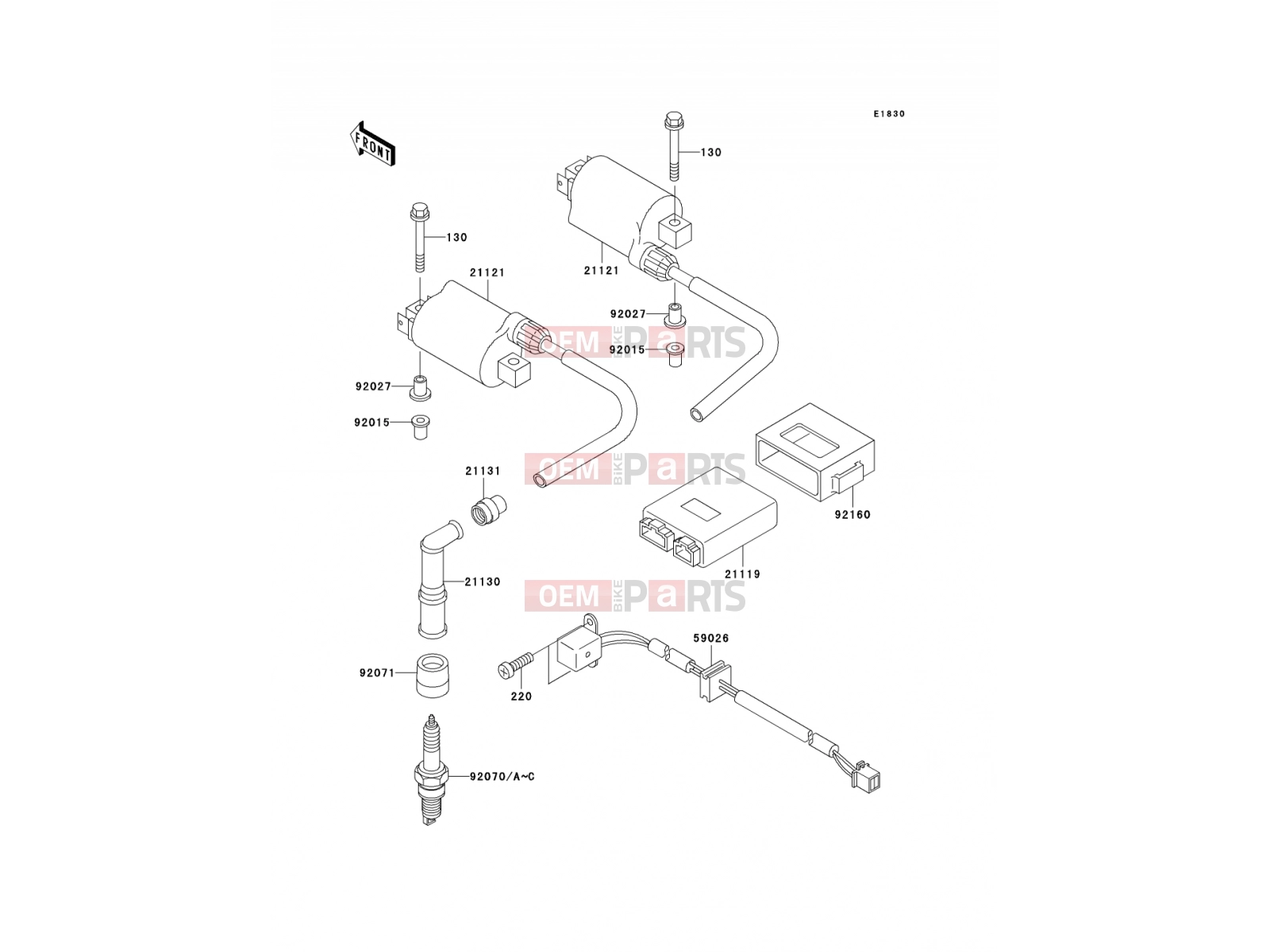 Ignition System - Kawasaki KLE500 (KLE500B7F) 2007