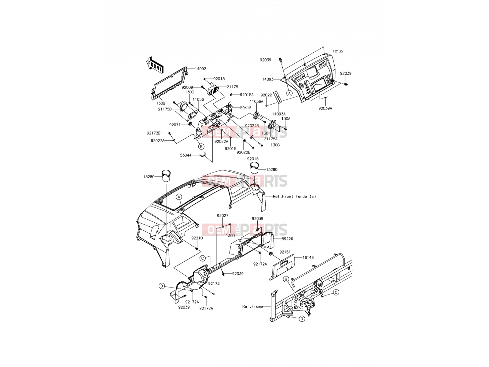 Front Box - Kawasaki MULE PRO-DXT (KAF1000CHF) 2017