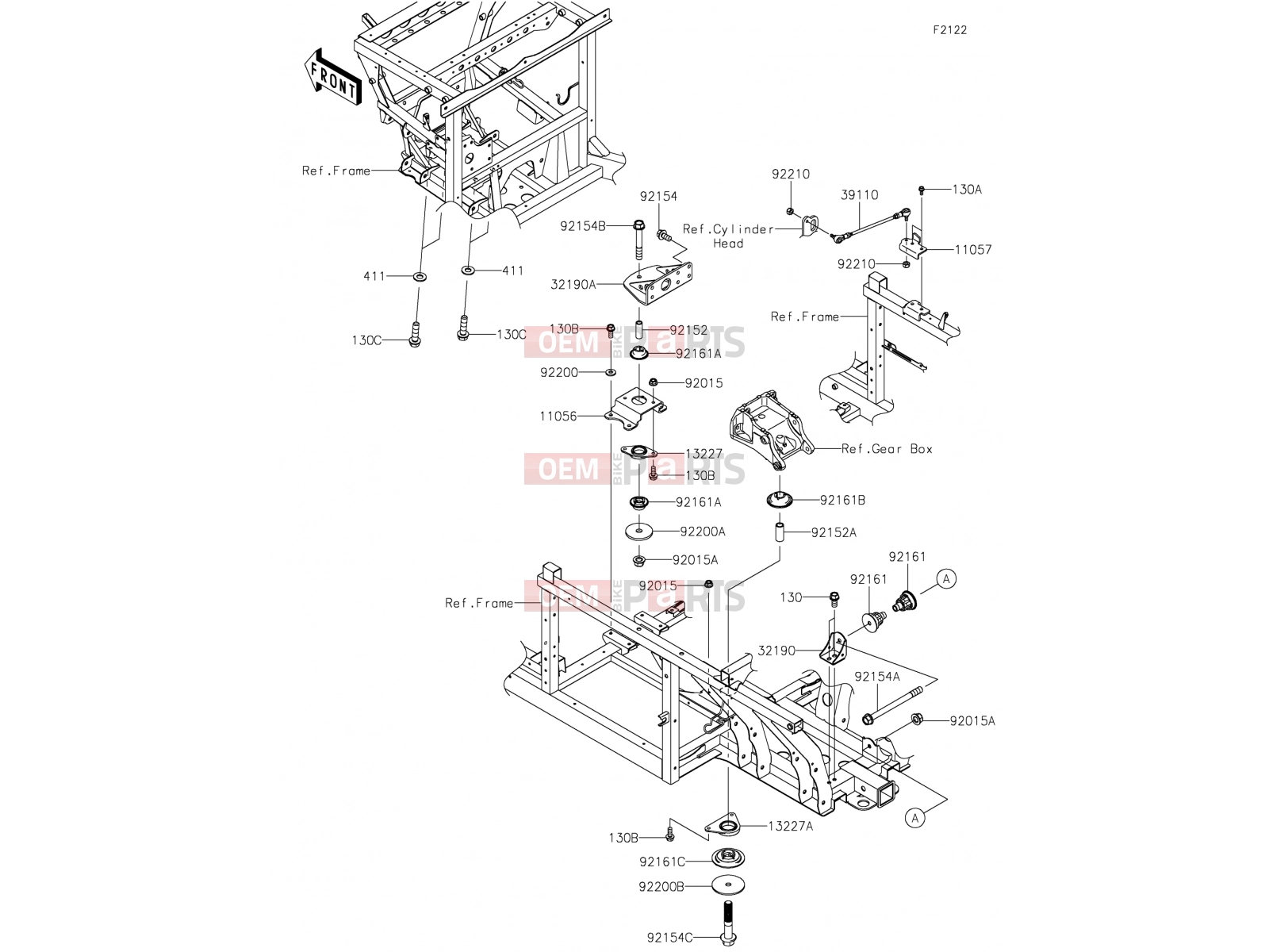 Engine Mount - Kawasaki MULE PRO-DXT (KAF1000AKF) 2019