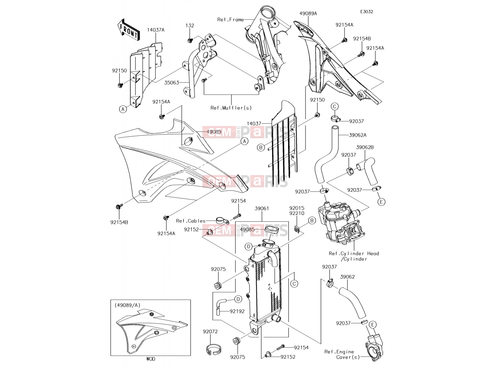 KAWASAKI 2014 Radiator
