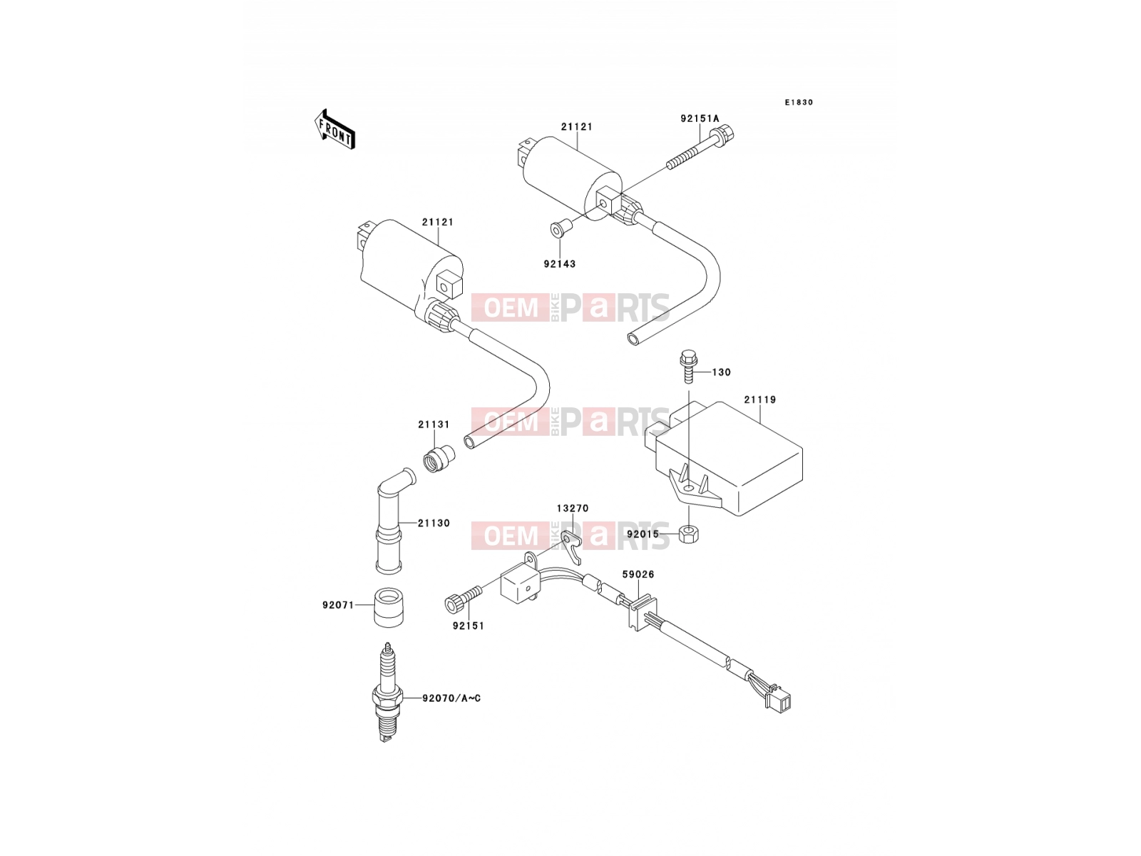 Ignition System - Kawasaki ER-5 (ER500-A4) 2000