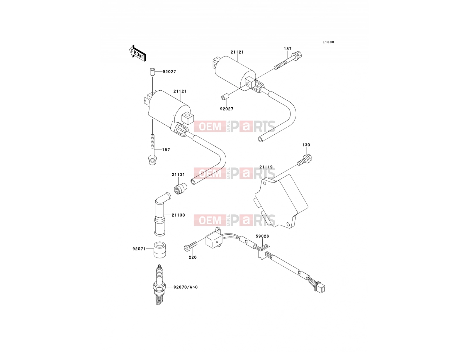 Ignition System - Kawasaki GPZ500S (EX500-E7) 2000
