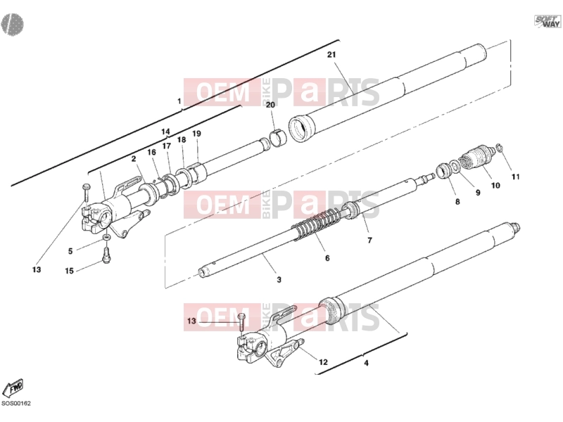 DUCATI 2006 Multistrada 1000 FRONT FORK » FRONT SUSPENSION