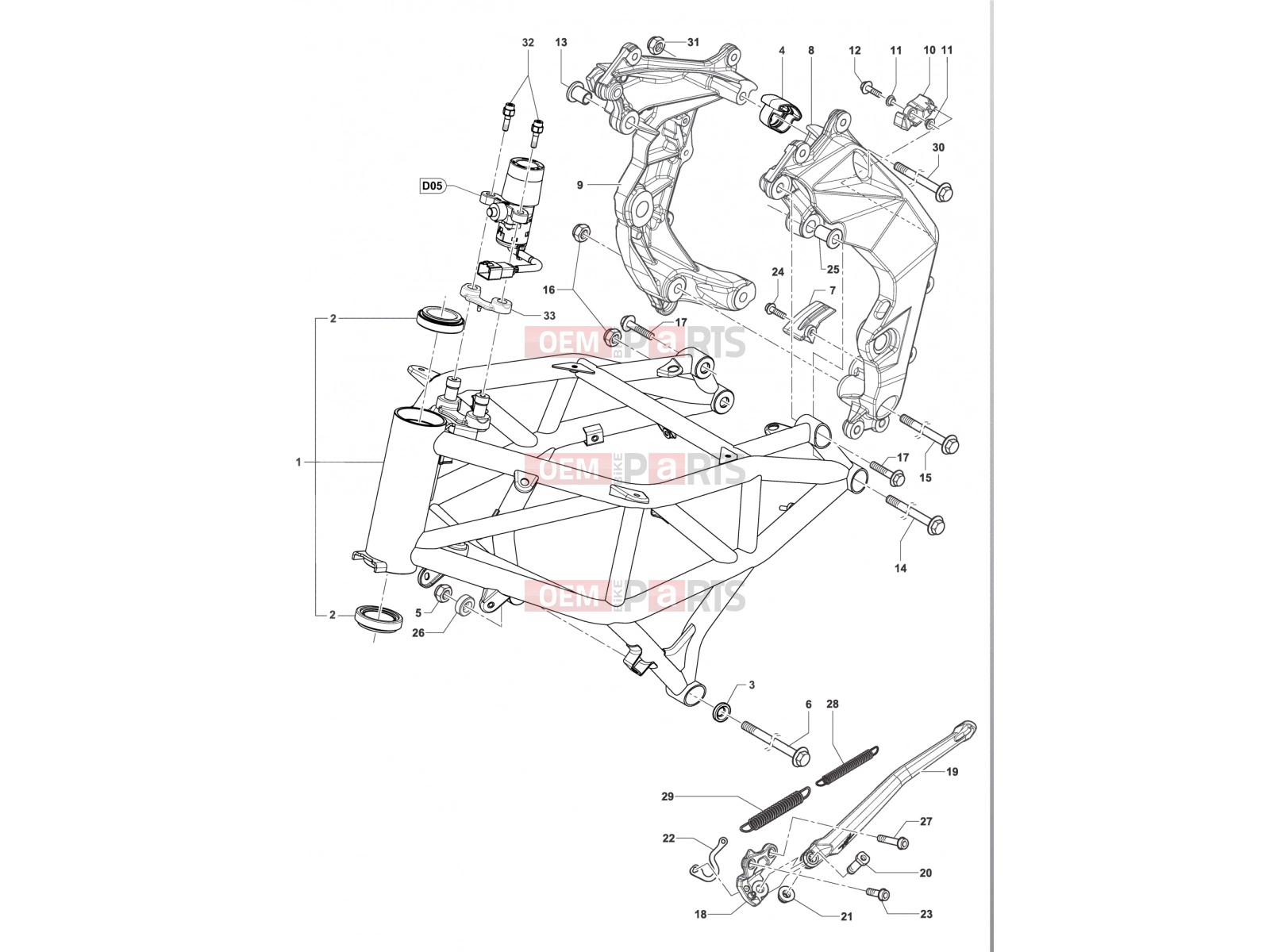 MV Agusta Brutale 800 <2016 Frame Assembly