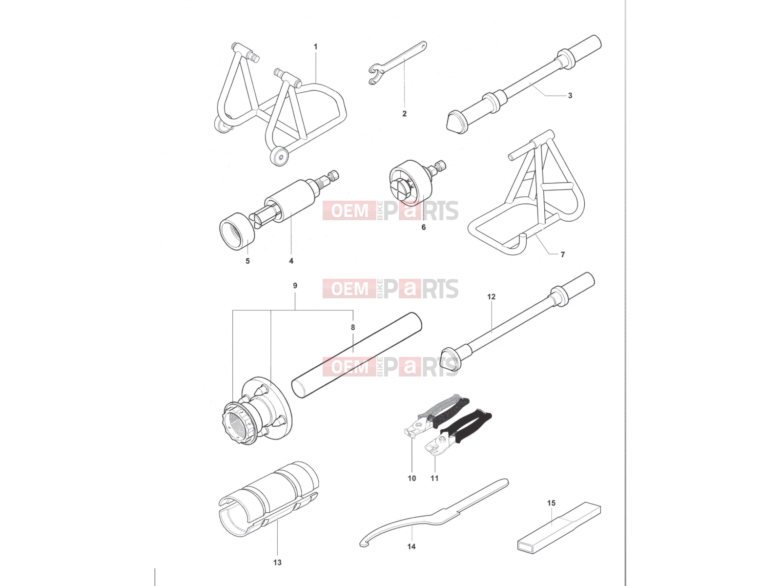 MV Agusta Brutale 800 <2016 Service Tools Frame 1