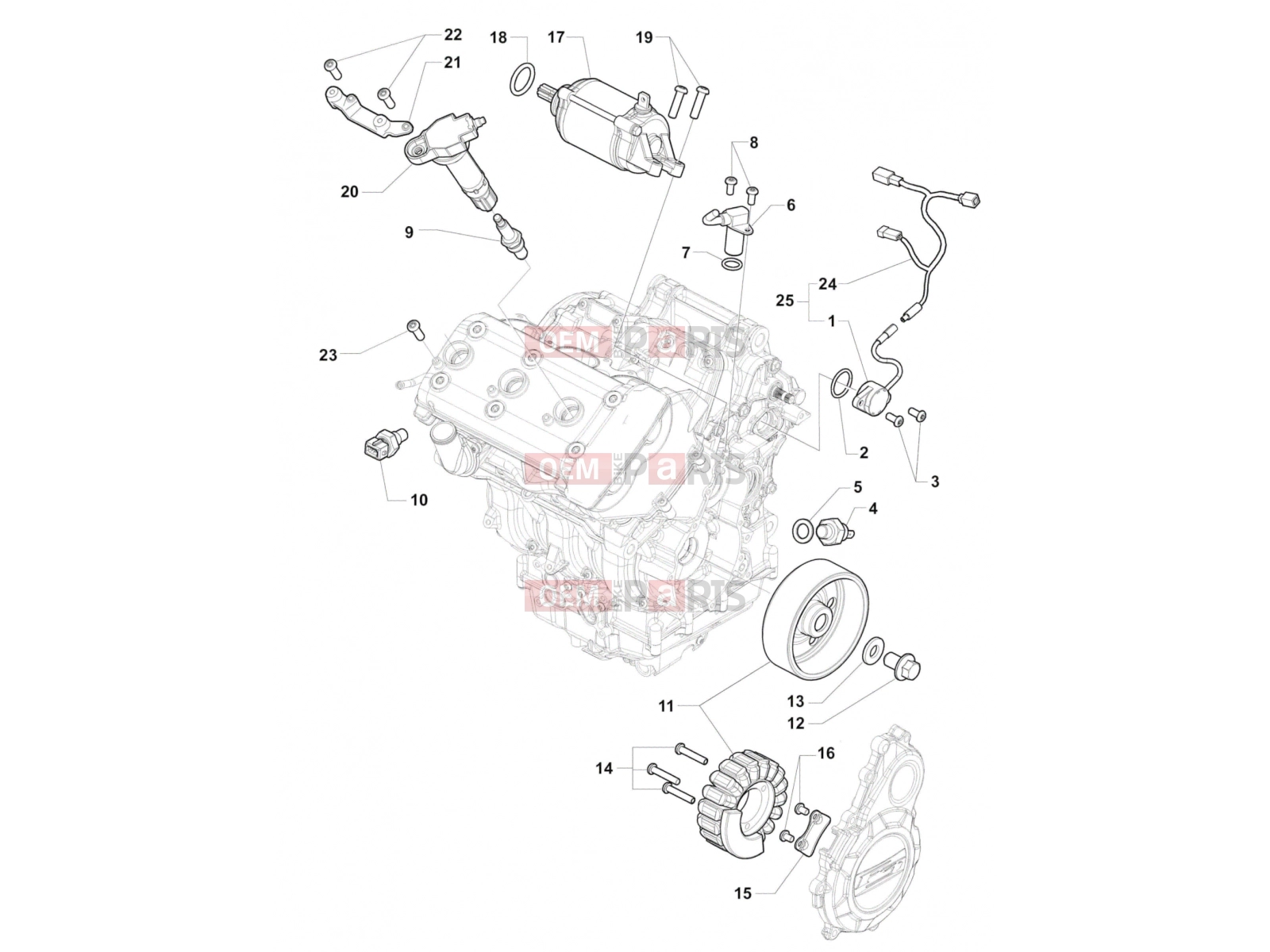 MV Agusta Dragster 800 Engine Electric System