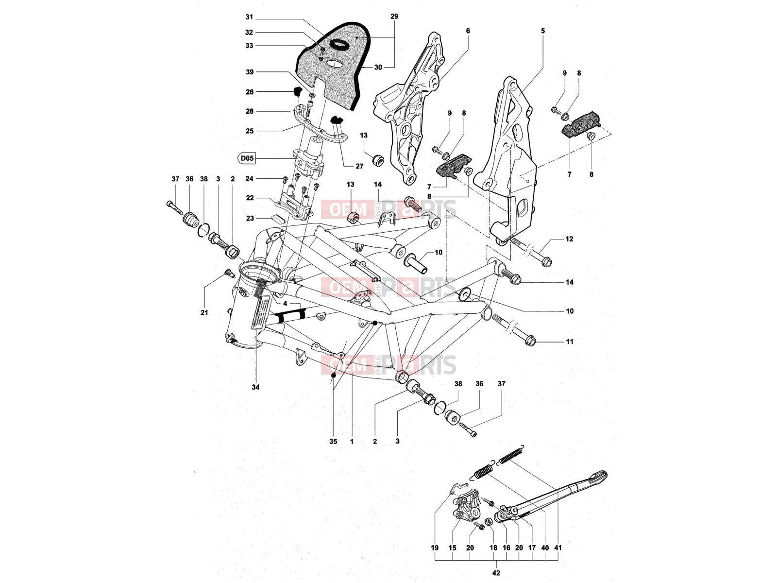 MV Agusta Brutale 910 R Frame Assembly