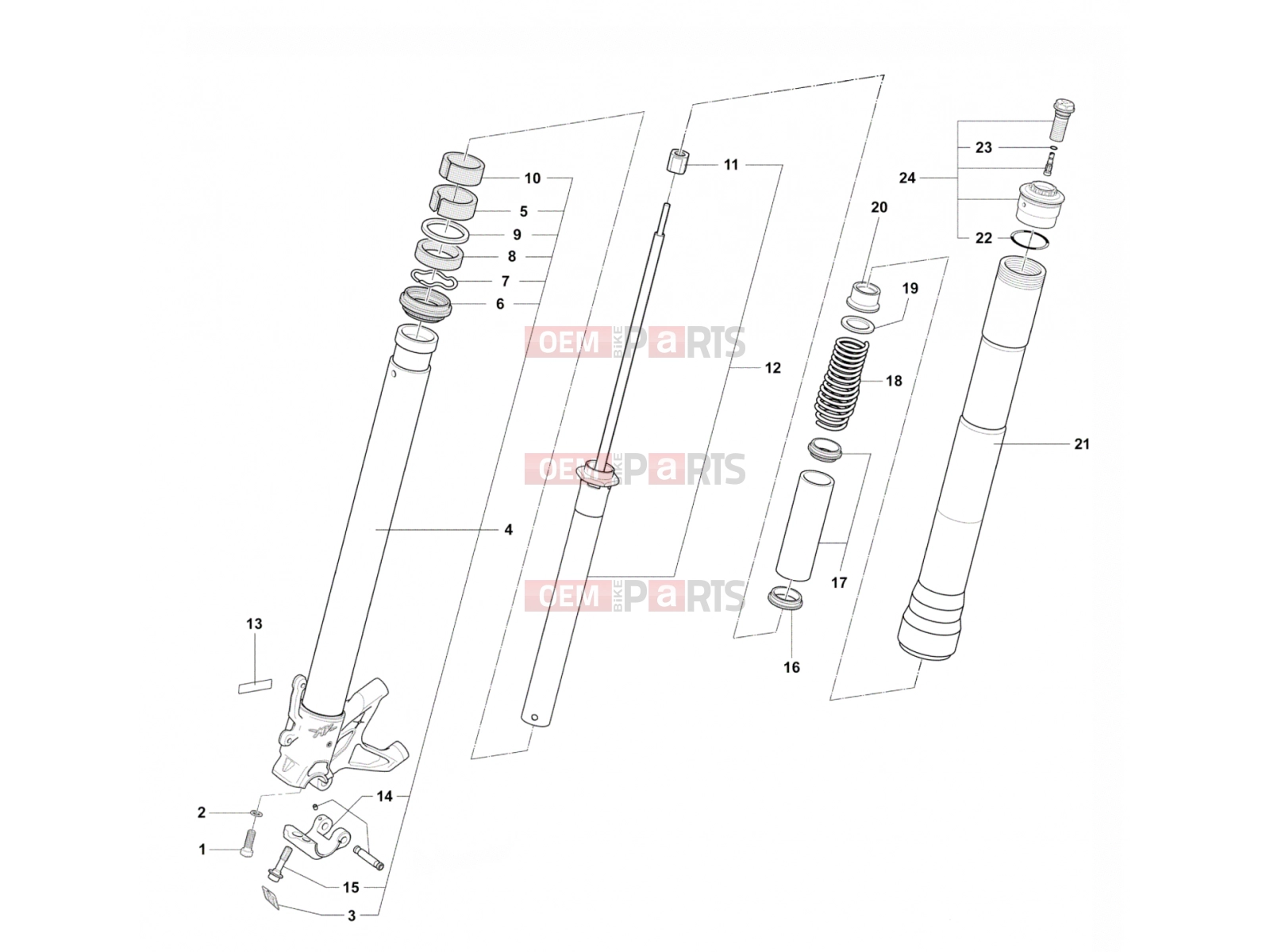 MV Agusta 2010-2011 F4 S Front Fork Right
