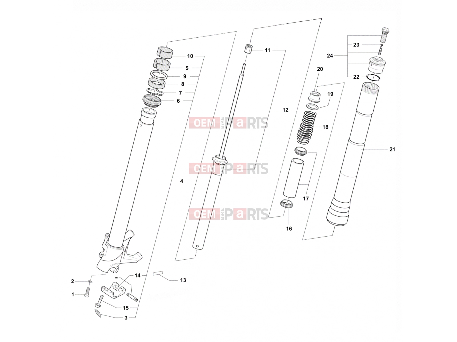 MV Agusta 2013-2015 F4 Front Fork Left