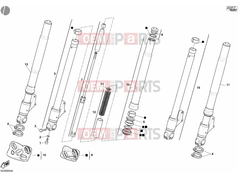 DUCATI 2006 Monster 620 FRONT FORK » FRONT SUSPENSION