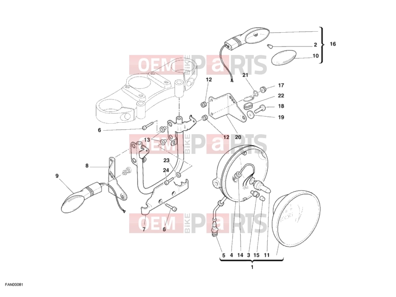 DUCATI 2006 Monster S2R 800 DARK HEADLIGHT » LIGHTING SYSTEM