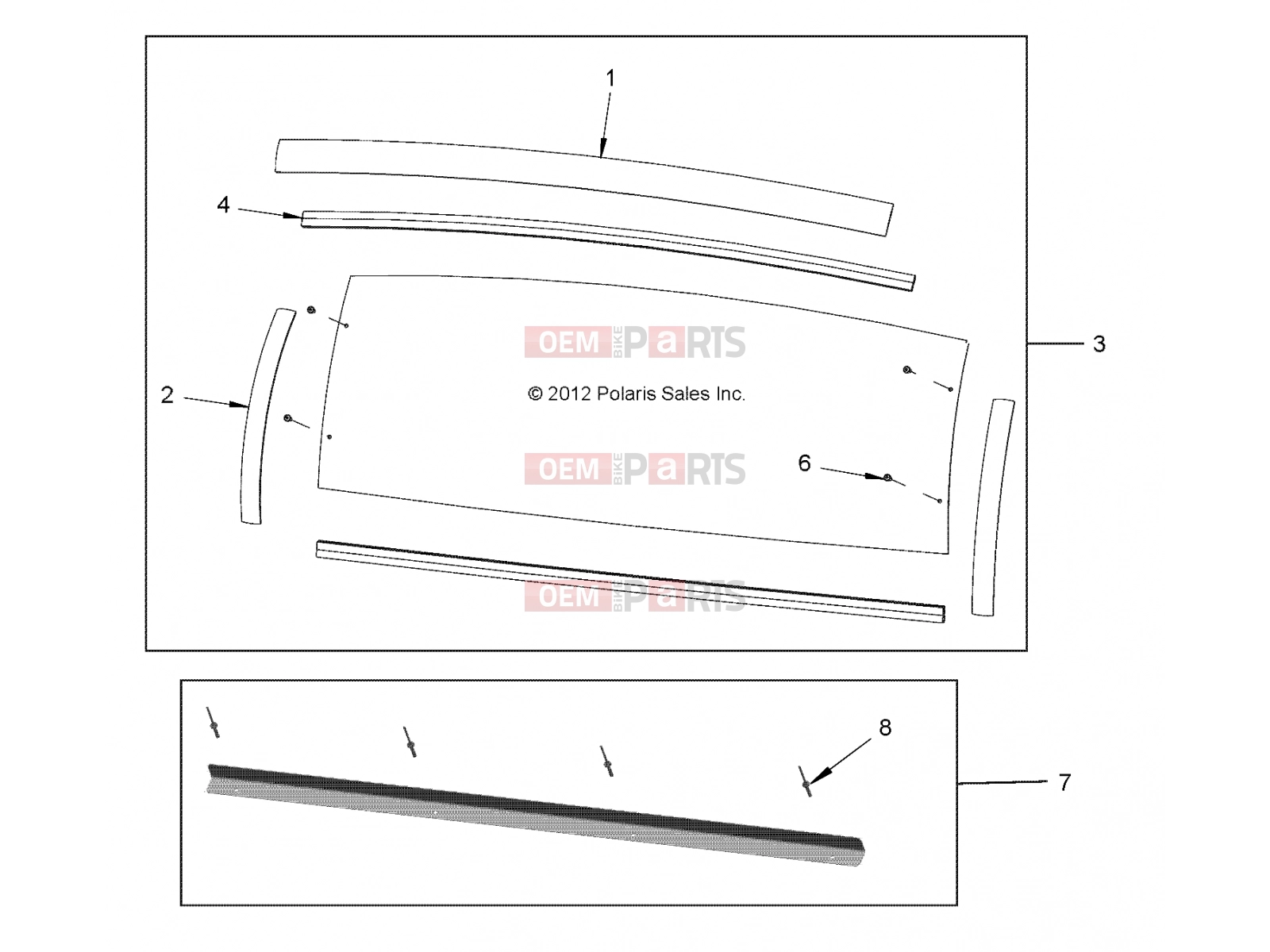 Polaris 2011 LEV GEM - e2/e4/e6/eS/eL/eLXD BODY | BODY, OPTIONS, REAR WINDOW - e4/e6 (49GEMOPTIONS11WINDOWE4)