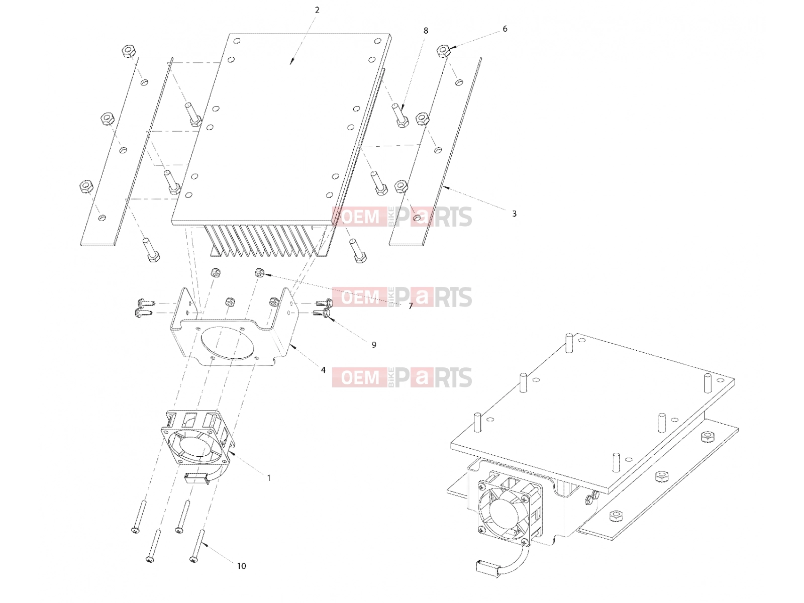 Polaris 2011 LEV GEM - e2/e4/e6/eS/eL/eLXD DRIVE LINE | DRIVE LINE, CONTROLLER WITH HEATSINK - e2/e4/e6/eS/eL/eLXD (49GEMDRIVELINE11CONTROLLER)
