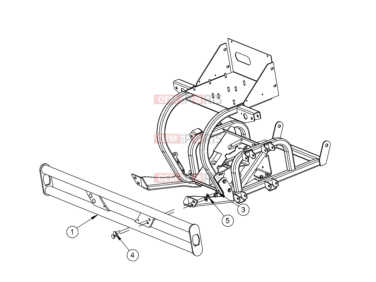Polaris 2011 LEV GEM - e2/e4/e6/eS/eL/eLXD FRAME | FRAME, OPTIONS, BUMPER, FRONT, RUGGED - e2/e4/e6/eS/eL/eLXD (49GEMOPTIONS11BUMPERRGD)