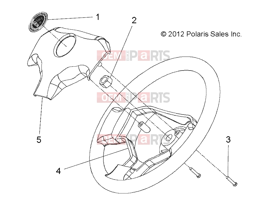 Polaris 2011 LEV GEM - e2/e4/e6/eS/eL/eLXD STEERING | STEERING, WHEEL - e2/e4/e6/eS/eL/eLXD (49GEMSTEER11WHEELE2)