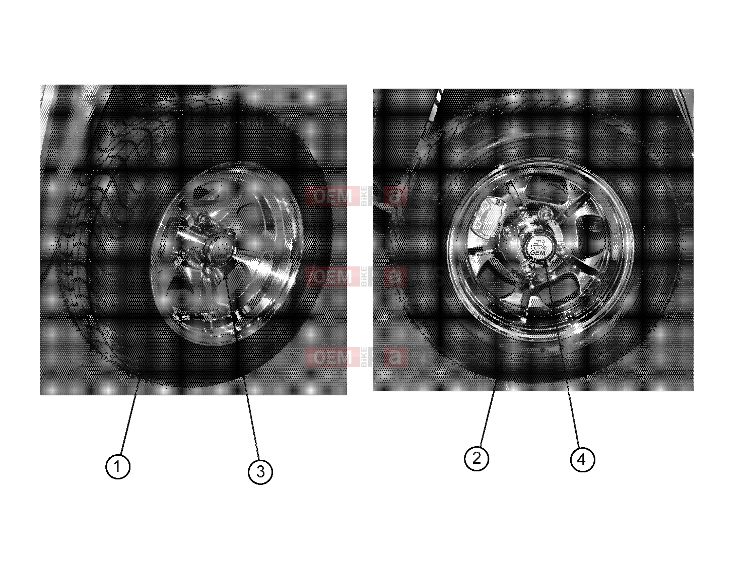 Polaris 2010 LEV GEM - E2/E4/E6/ES/EL/ELXD WHEELS | WHEELS, OPTIONS, CHROME and SILVER - e2/e4/eS/eL (49GEMOPTIONS11WHLCHROMEE4)