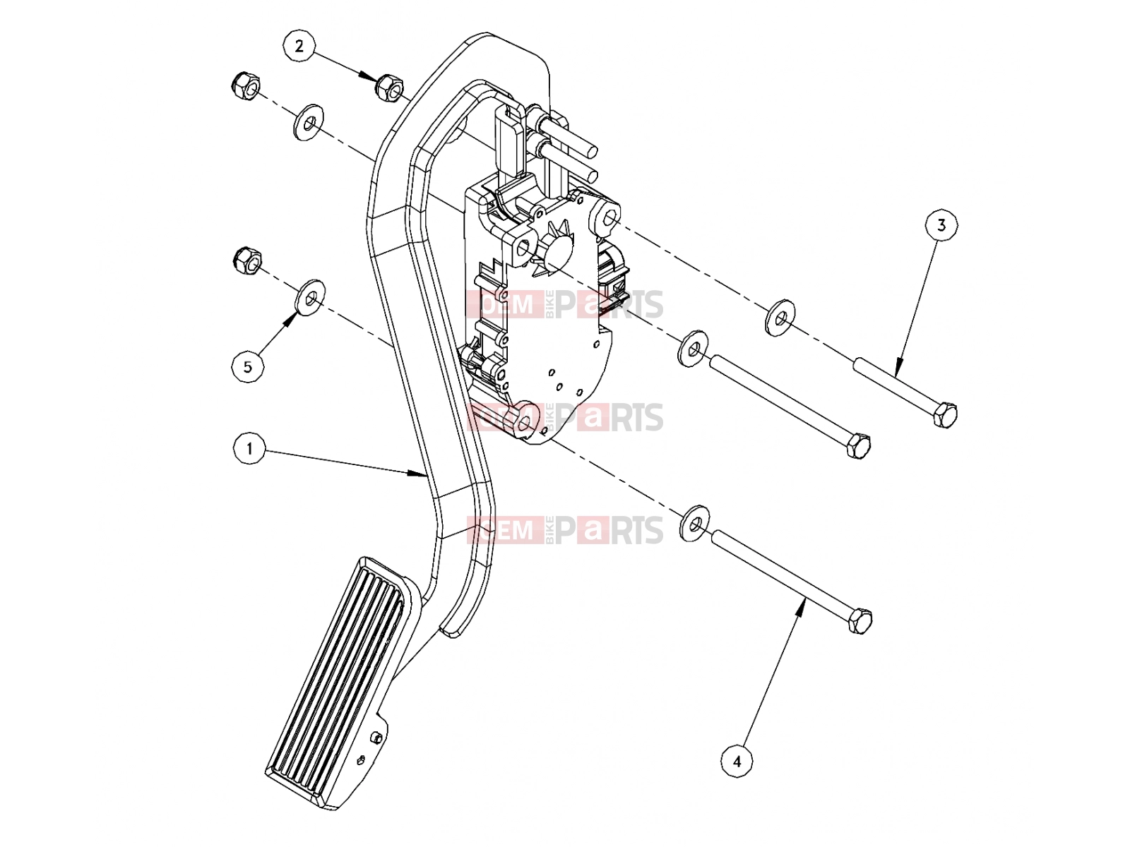 Polaris 2009 LEV GEM - E2/E4/E6/ES/EL/ELXD ELECTRICAL | ELECTRICAL, ACCELERATOR PEDAL - e2/e4/e6/eS/eL/eLXD (49GEMELECTRICAL11PEDAL)