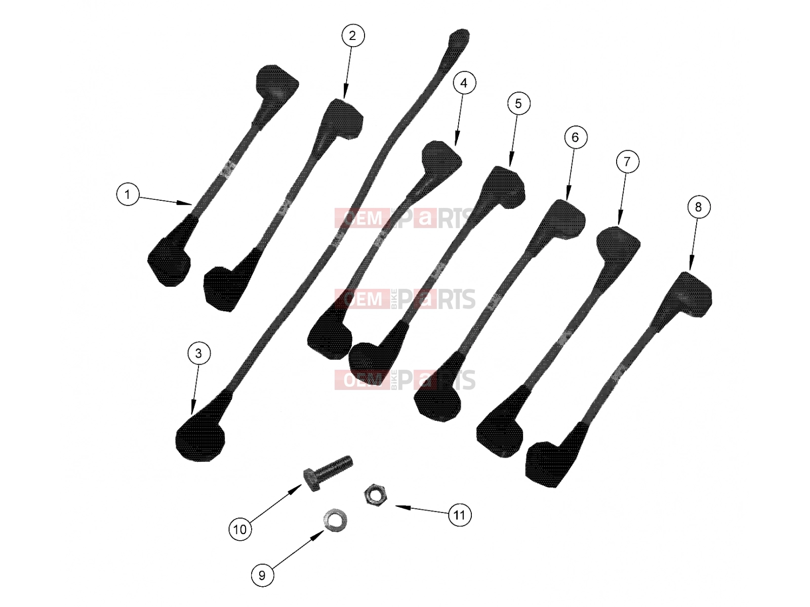 Polaris 2009 LEV GEM - E2/E4/E6/ES/EL/ELXD ELECTRICAL | ELECTRICAL, BATTERY INTERCONNECTS, NINE 8V BATTERIES - e6wSopt (49GEMELECTRICAL11BCABLEE6)