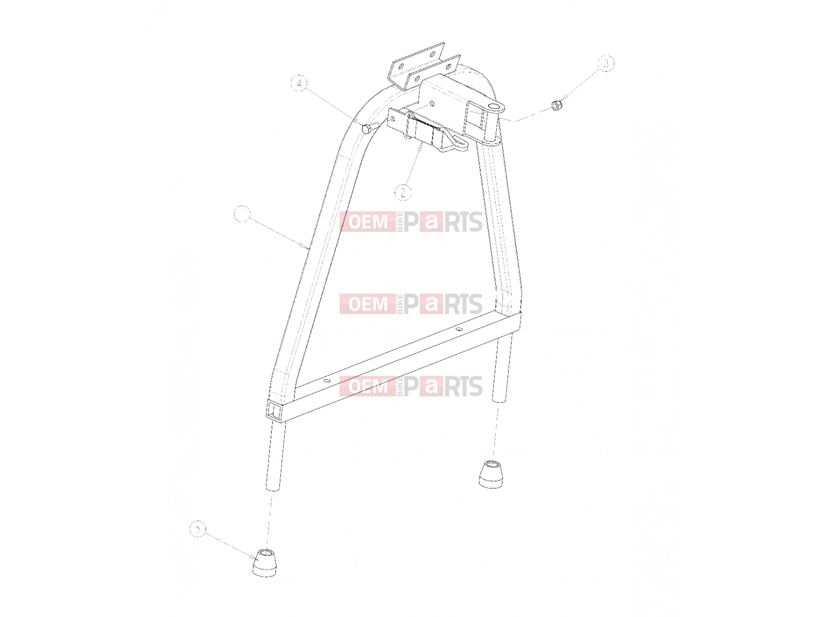 Polaris 2009 LEV GEM - E2/E4/E6/ES/EL/ELXD FRAME | FRAME, OPTIONS, FRAME MOUNT LINKSBACK - e2/e4/e6 (49GEMOPTIONS11LINKSBACKE6)
