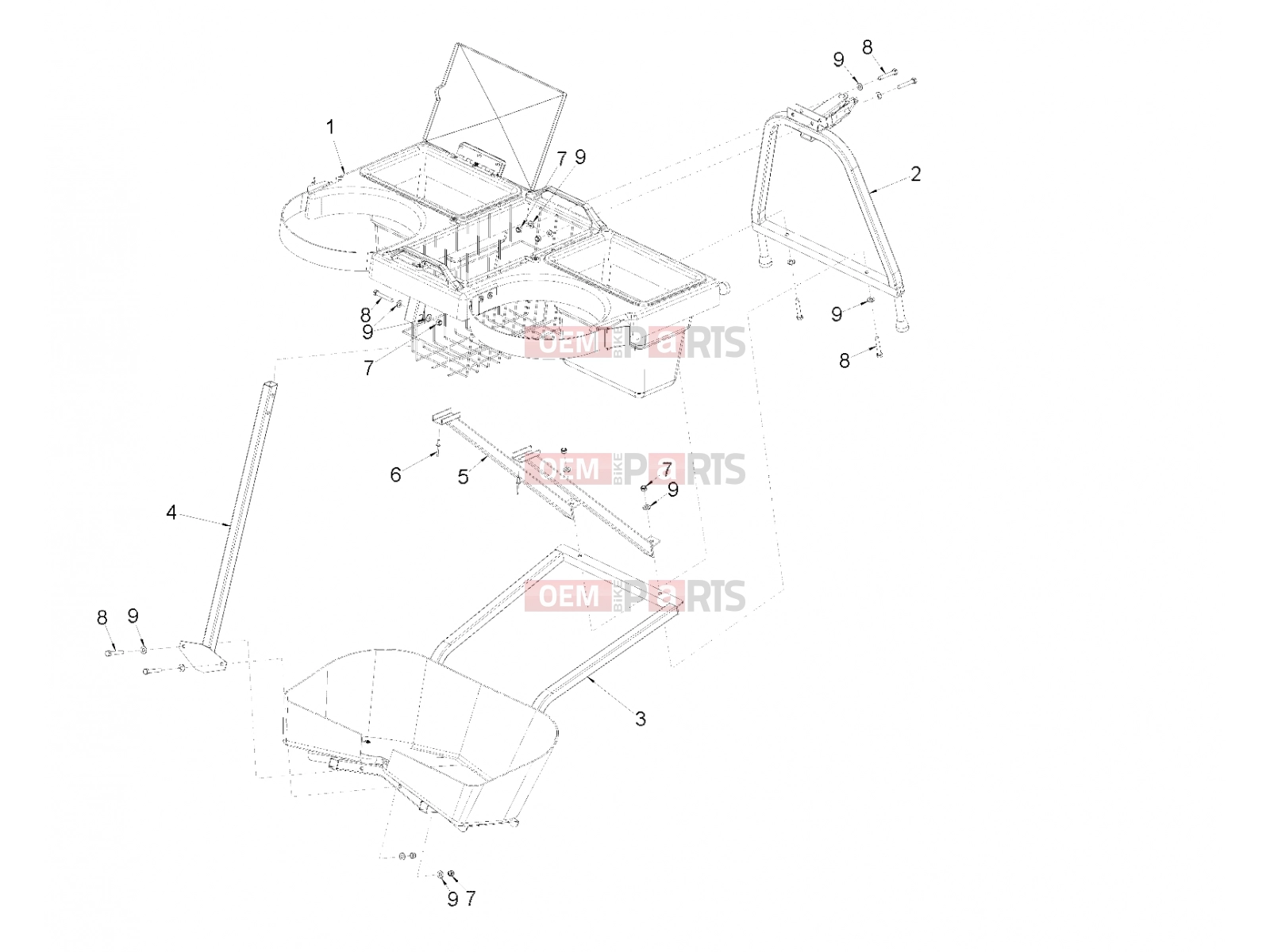 Polaris 2009 LEV GEM - E2/E4/E6/ES/EL/ELXD FRAME | FRAME, OPTIONS, LINKSBACK - e2/e4/e6 (49GEMOPTIONS11LINKSBACK)