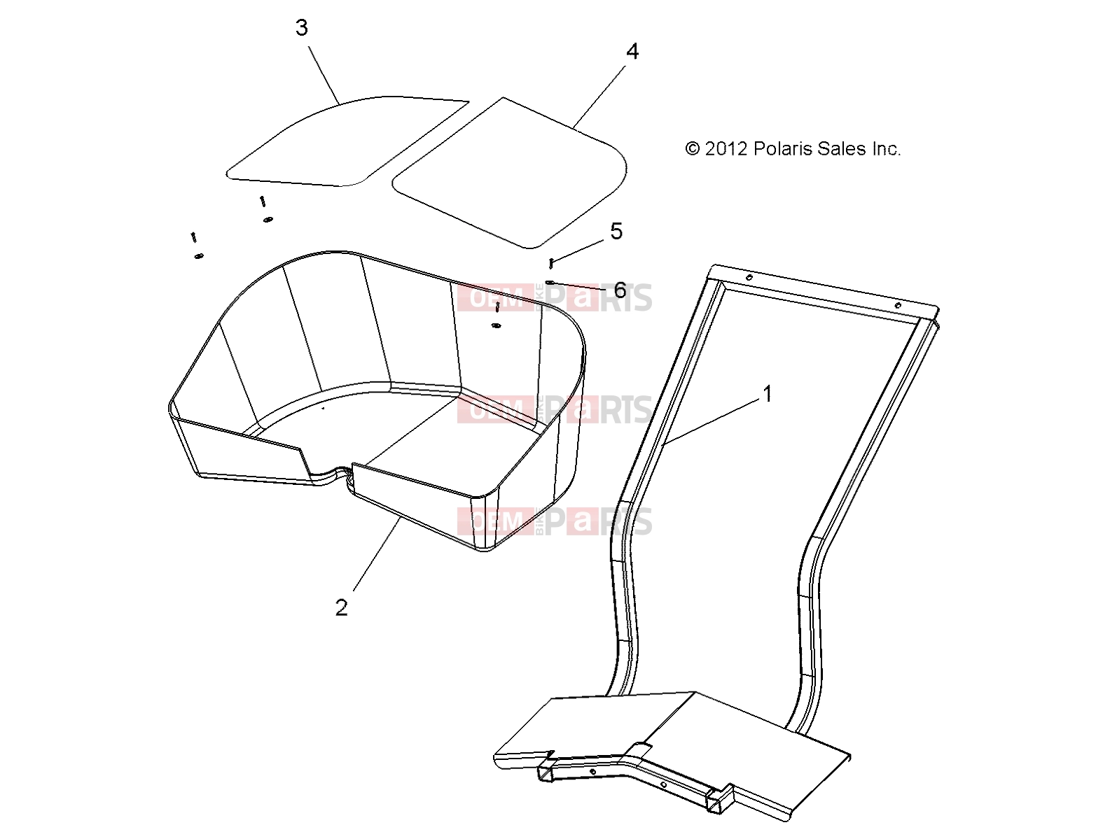 Polaris 2009 LEV GEM - E2/E4/E6/ES/EL/ELXD FRAME | FRAME, OPTIONS, LOWER FRAME LINKSBACK - e2/e4/e6 (49GEMOPTIONS11LINKSBACKE4)