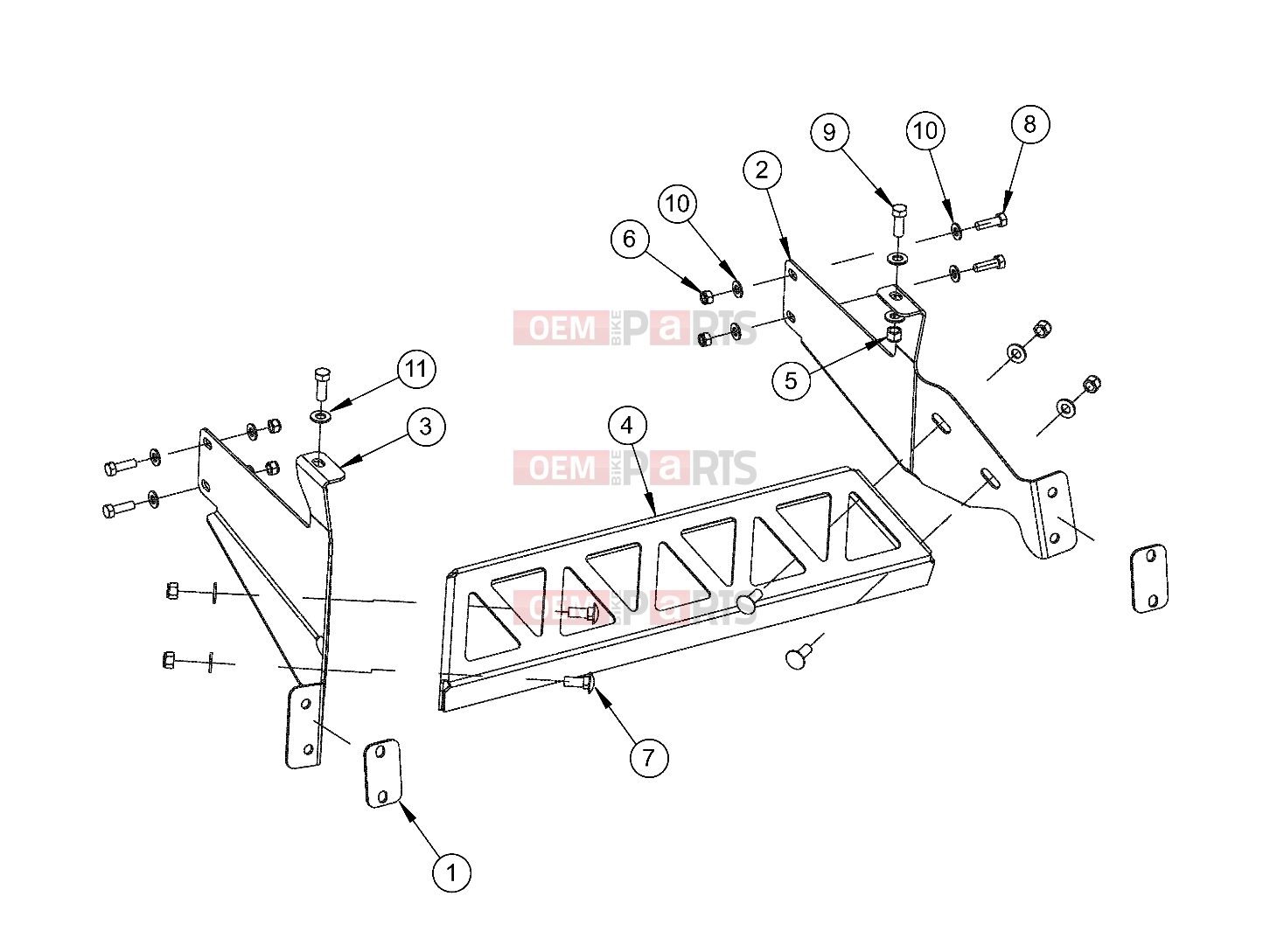 Polaris 2008 LEV GEM - E2/E4/E6/ES/EL/ELXD FRAME | FRAME, OPTIONS, BUMPER, MOUNT, REAR - e2/e4 (49GEMOPTIONS11BUMPERMTRR)