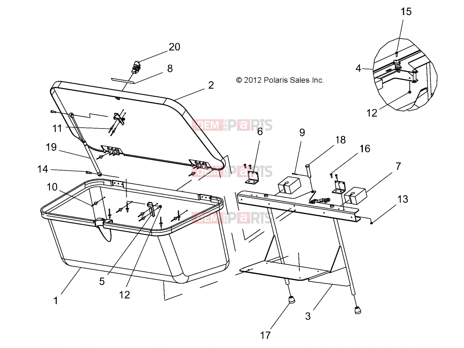 Polaris 2007 LEV GEM - E2/E4/E6/ES/EL/ELXD BODY | BODY, OPTIONS, TRUNKBACK - e2/e4/e6 (49GEMOPTIONS11TRUNKBACK)