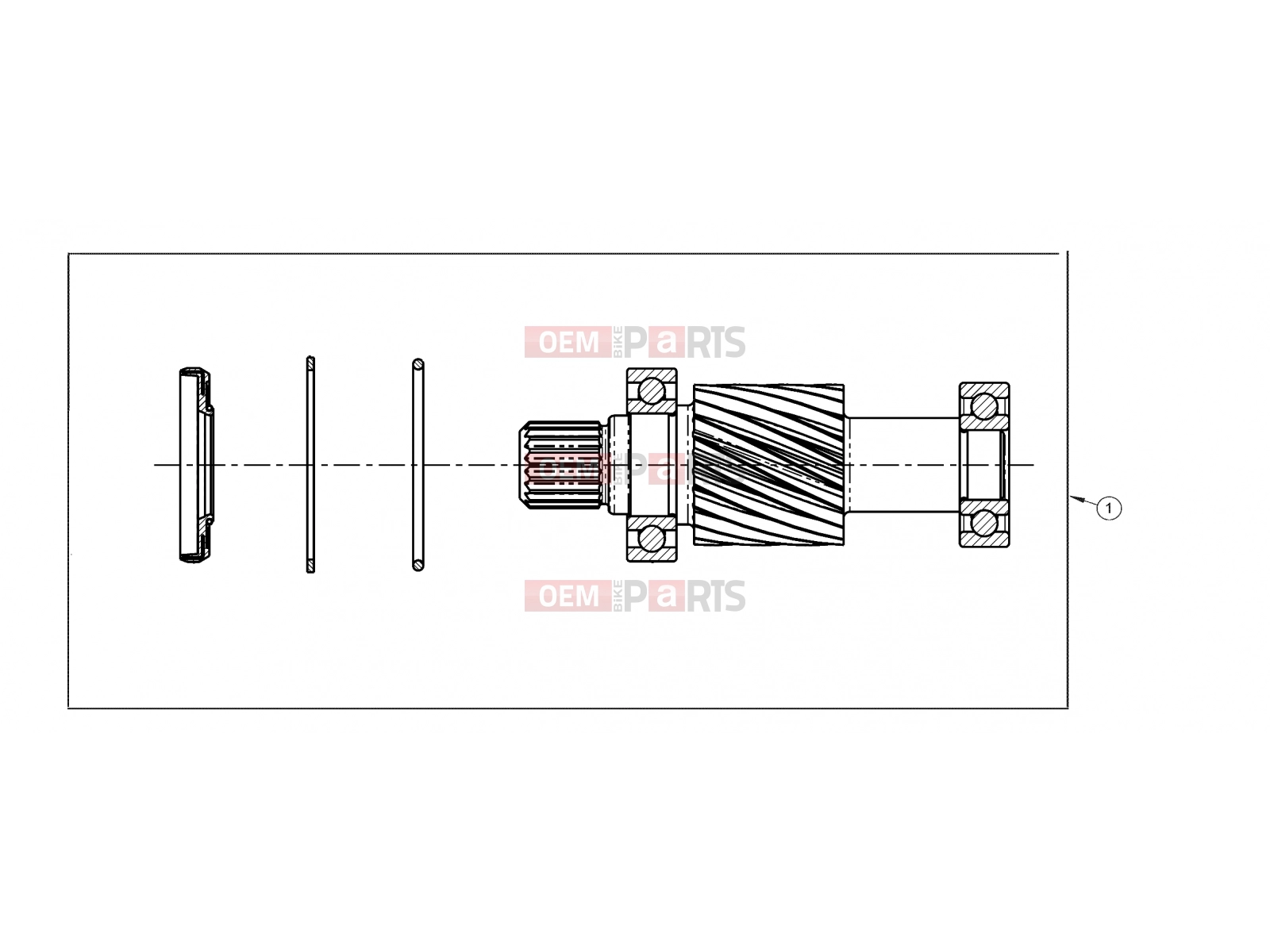 DRIVE LINE | DRIVE LINE, KIT, INPUT SHAFT - e2/e4/eS/eL (49GEMDRIVELINE11INPUTSHAFT) - Polaris GEM - E2/E4/E6/ES/EL/ELXD 2007