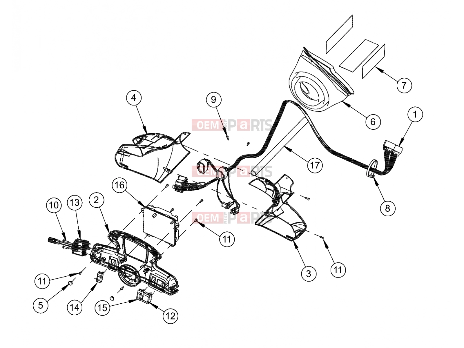 Polaris 2007 LEV GEM - E2/E4/E6/ES/EL/ELXD ELECTRICAL | ELECTRICAL, INSTRUMENT POD ADJUSTABLE TILT STEERING - e2/e4/e6/eS/eL/eLXD (49GEMELECTRICAL11INSTRUMENT)