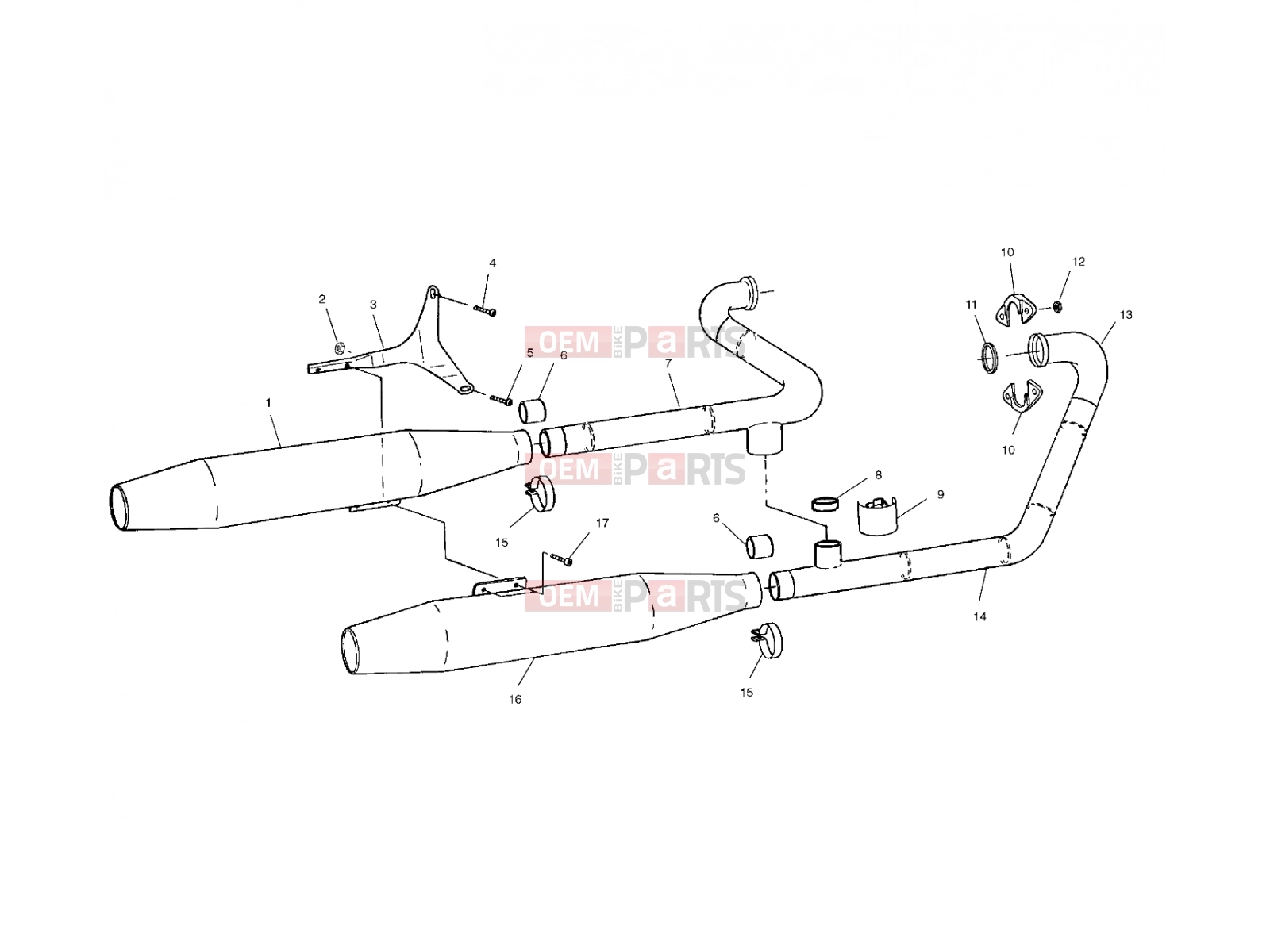 VICTORY 2000 SPECIAL EDITION (V00CB15DCS) ENGINE » ENGINE, EXHAUST SYSTEM - (4960146014B014)