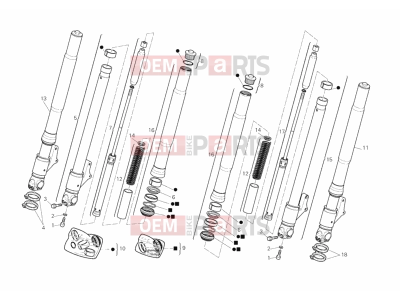 DUCATI 2005 Monster 400 Dark FRONT FORK » FRONT SUSPENSION