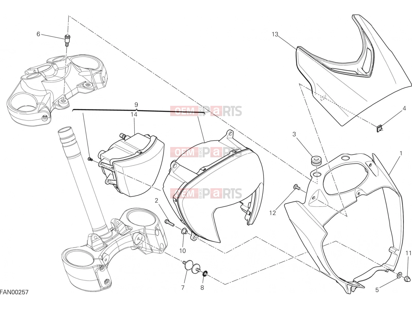 DUCATI 2015 Diavel HEADLIGHT [MOD:DVL]