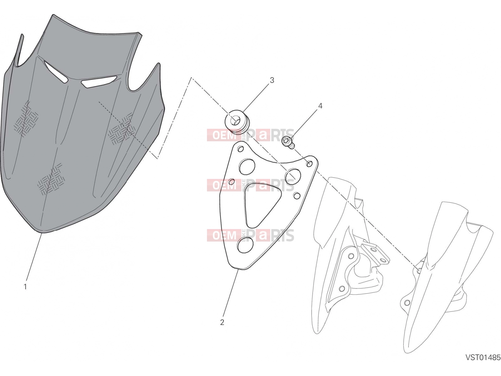 DUCATI 2015 Diavel Titanium WINDSHIELD [MOD:DVLR]