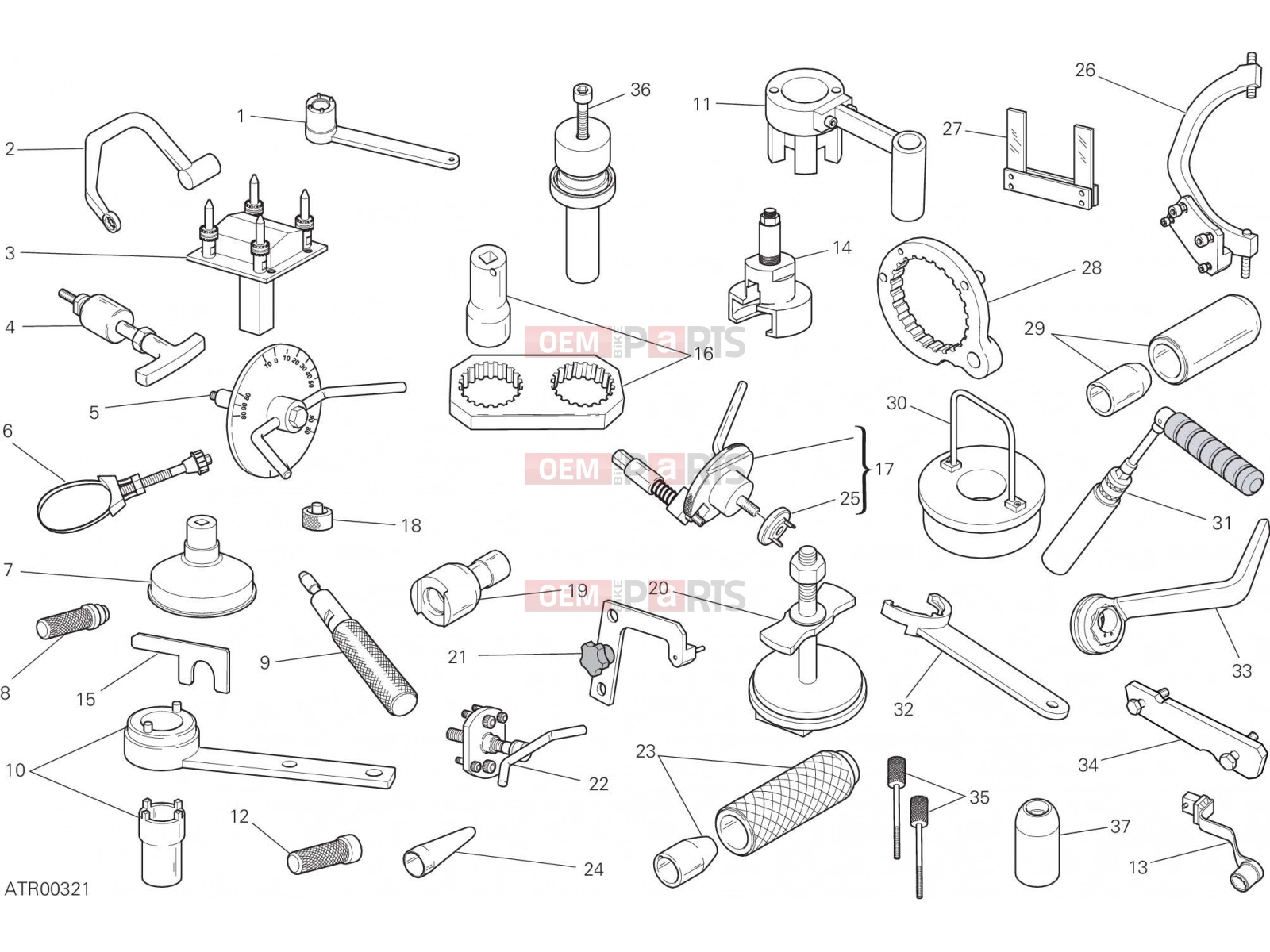 DUCATI 2015 Hyperstrada WORKSHOP SERVICE TOOLS (ENGINE) [MOD:HYP STR;XST:AUS,EUR,FRA,JAP,TWN]