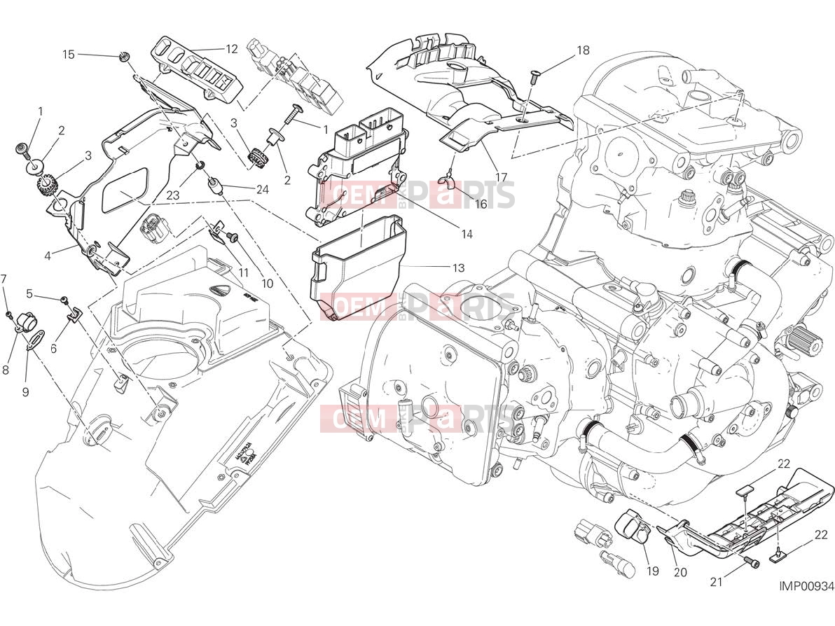 DUCATI 2015 Monster 1200 S Stripe ENGINE CONTROL UNIT [MOD:M1200STR]