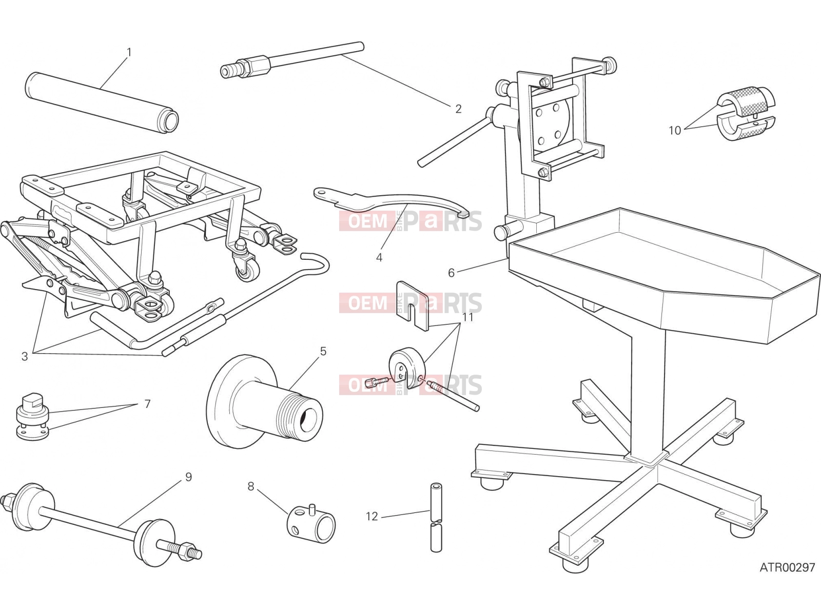 DUCATI 2016 Hyperstrada 939 WORKSHOP SERVICE TOOLS (FRAME) [MOD:HY939STR]