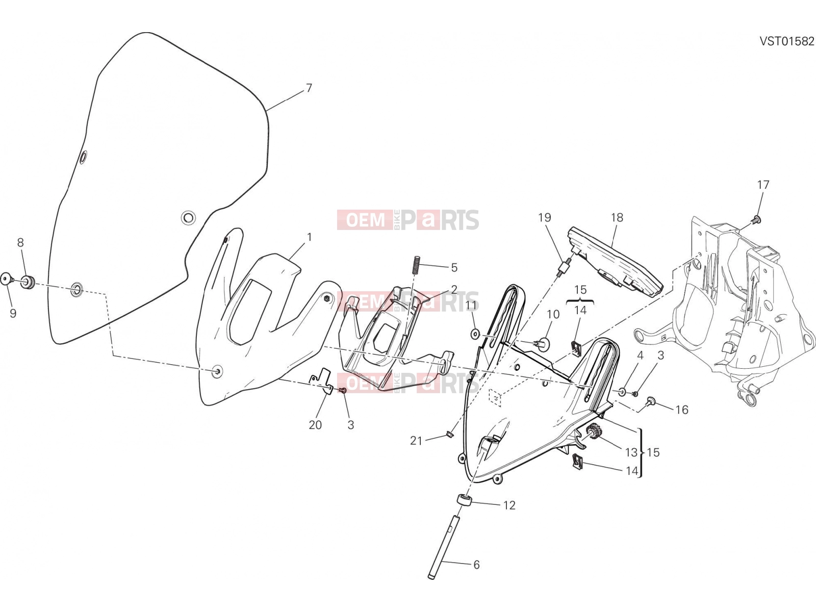 DUCATI 2016 Multistrada 1200 Enduro WINDSHIELD [MOD:MS1200E]