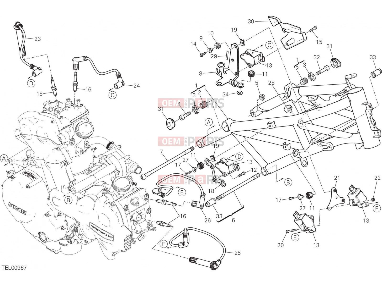 DUCATI 2017 Multistrada 1200 Enduro FRAME [MOD:MS1200E]