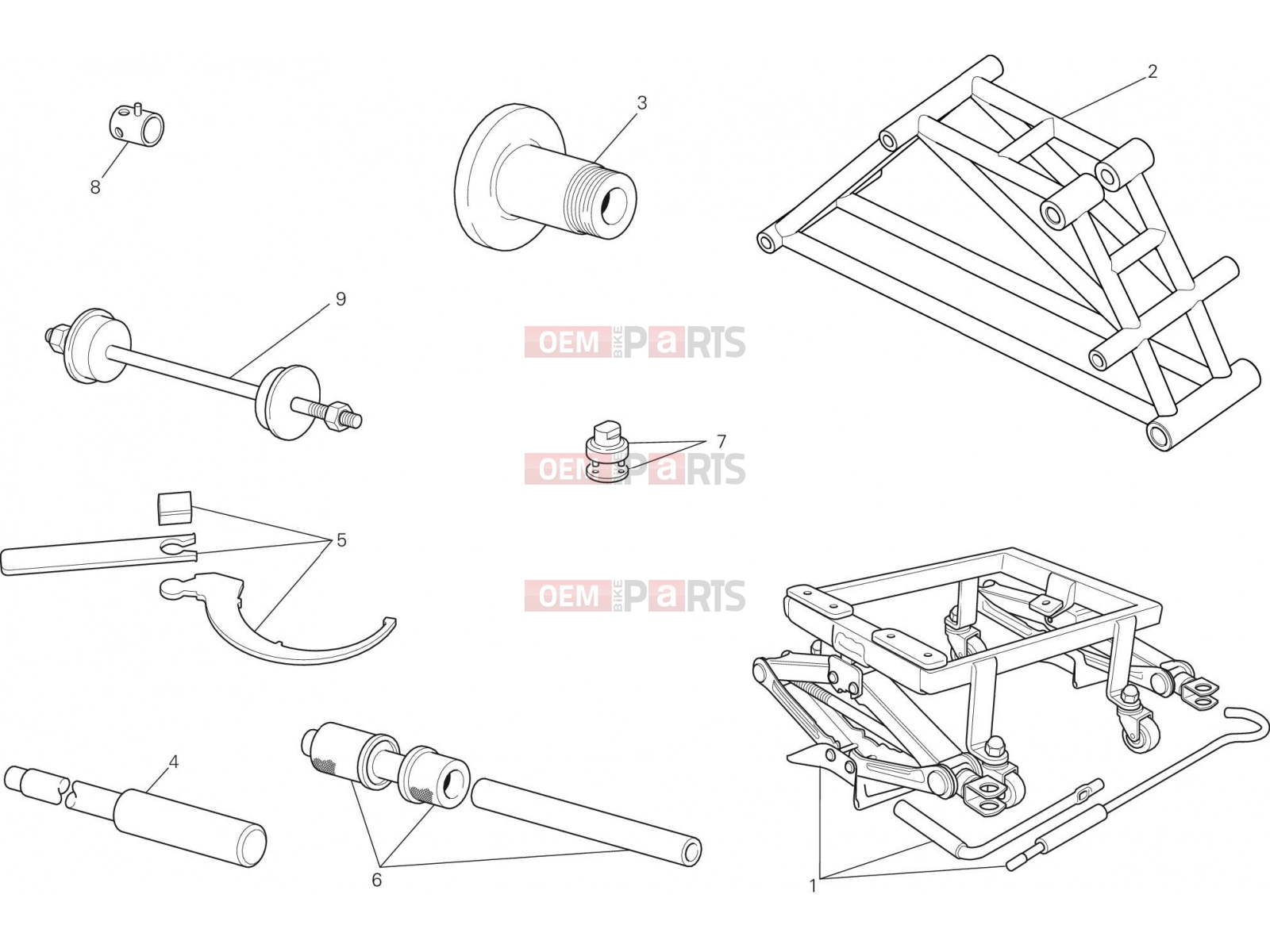 DUCATI 2018 Monster 1200 WORKSHOP SERVICE TOOLS, FRAME [MOD:M 1200]